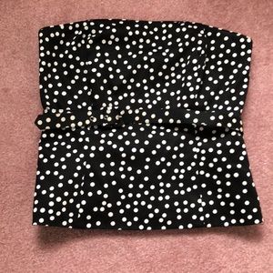 White House black market polka dot tube top